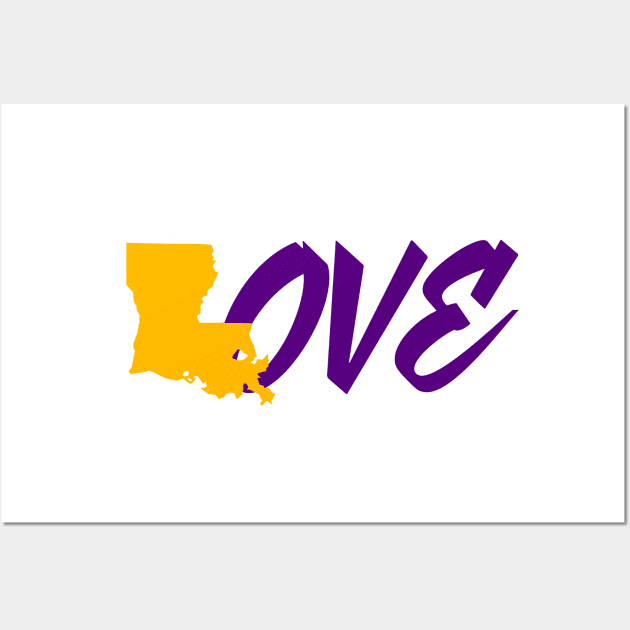 Louisiana Love - Purple and Gold Wall Art by Gsweathers